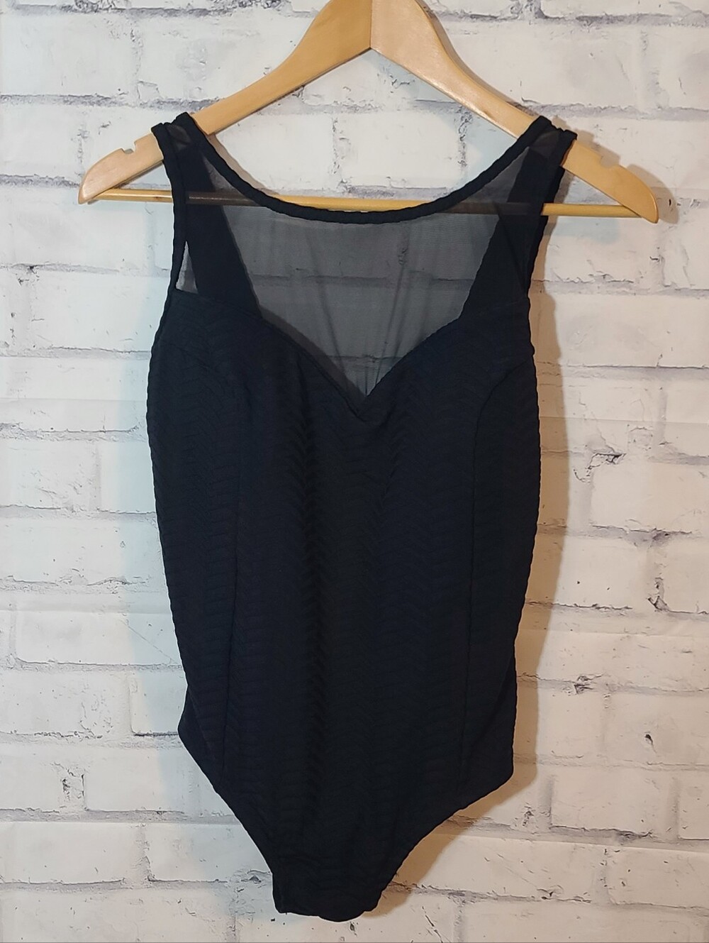 New Robby Len Longitude Slimming One Piece Swimsuit Sz 10